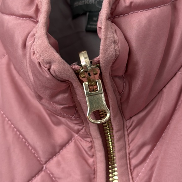 Market & Spruce Wilco Solid Quilted Pink & Gray Vest - Picture 4 of 7